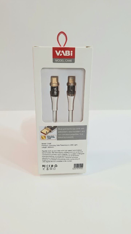 کابل LED USB-C Lightning VABI مدل CA46