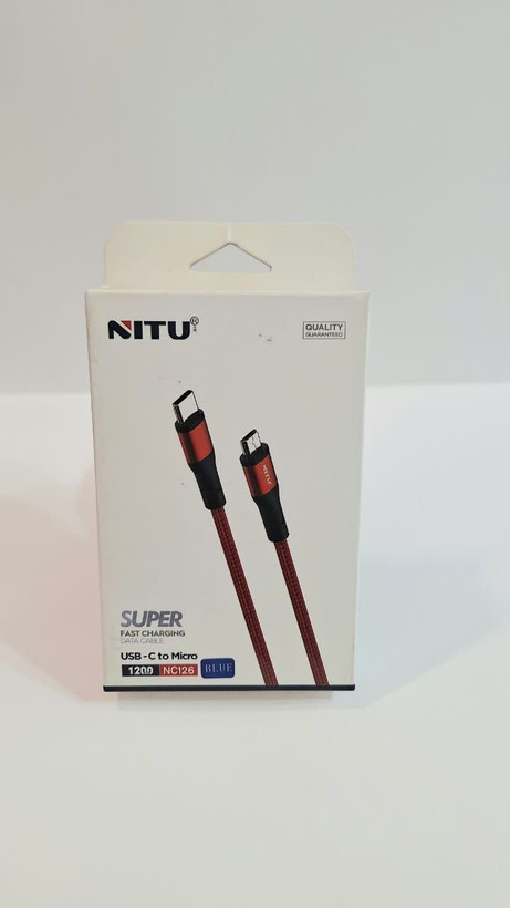 کابل تبدیل USB-C به microUSB نیتو مدل NC126 طول 1.2 متر